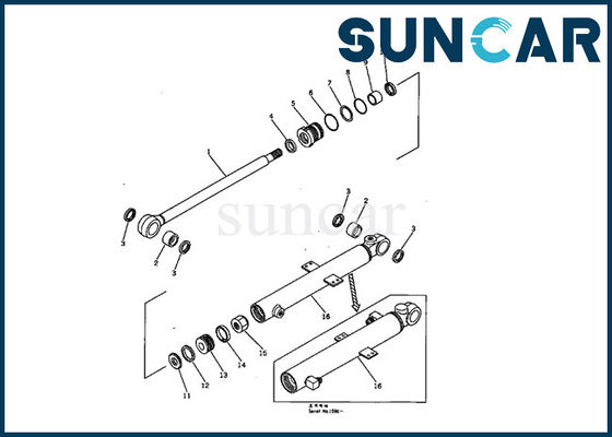 kaufen 707-00-50310 Bagger Replacement Service Kit KOMATSU-Boom-Rollsiegel-Kit Fors PC05-1 online manufacture