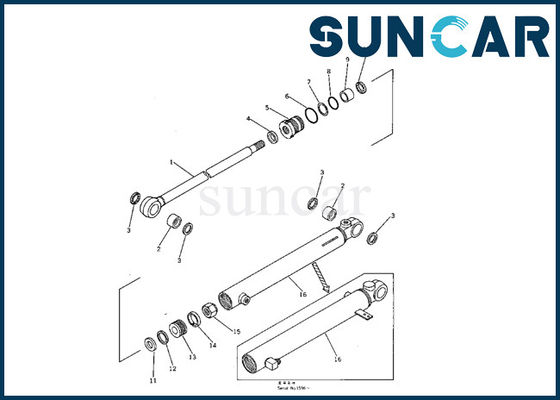kaufen 707-00-50320 Baggermaschinerie KOMATSU-Arm-Hydrozylinder-Assy Seal Kit Fitss PC05-1 online manufacture
