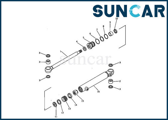 kaufen Schwingen Sie Zylinder 707-00-50340 Bagger-Komatsu Cylinder Inner-Reparatur-Dichtungs-Ausrüstung Soems PC05-1 online manufacture