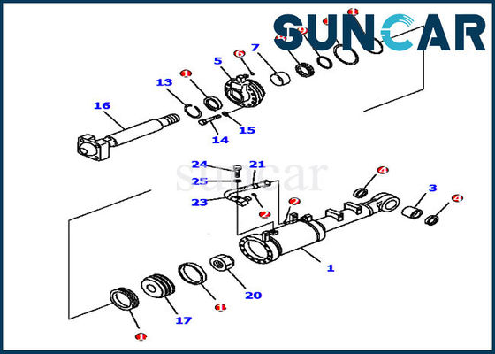 kaufen 707-99-52160 KOMATSU-Rollsiegel-Kit Fitss D61EX-15 der Neigungs-Service-Ausrüstungs-7079952160 Bulldozer online manufacture