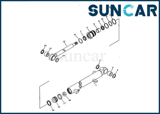 kaufen 707-00-50670 Arm-Zylinder, der Dichtungs-Reparatur Kit Mini Excavator Replacement Kit Komatsus PC05-6 versiegelt online manufacture