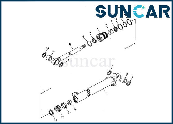 kaufen Ersatz-Service Kit For Komatsu Mini Excavator PC05-6 der Eimer-Rollsiegel-Ausrüstungs-707-00-50680 online manufacture