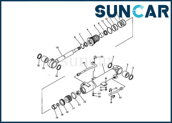 kaufen 707-98-11200 Bagger-Replacement Oil Resistance-Dichtungs-Ausrüstung Boom-Zylinder-Service-Kit Komatsus PC05-7 online manufacture