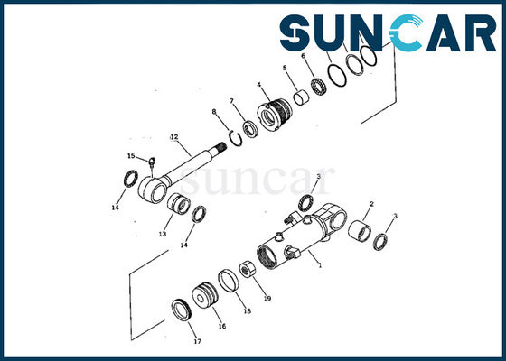 kaufen 707-98-11210 innere Teile Hydrozylinder-Reparatur-Dichtungs-Kit Komatsu Boom Cylinder Service-Ausrüstungs-PC07-2 online manufacture