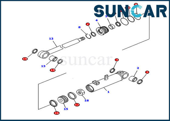 kaufen 707-98-43520 Reparatur-Set der Blatt-Zutat-Zylinder-Ersatz-Dichtungs-Ausrüstungs-D85A-21 D85E-21 KOMATSU online manufacture