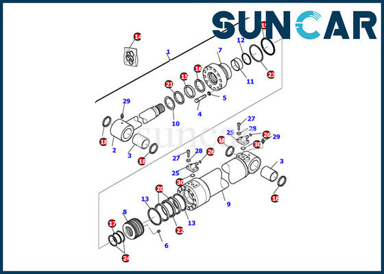 kaufen 707-99-35300 Boom-Schwingen-Rollsiegel-Kit Komatsu Excavator Inner-Reparatur Öldichtungs-Service-Ausrüstung online manufacture
