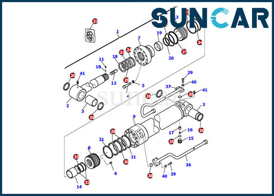 kaufen 707-99-35310 Bagger Sealing Gasket Kit Arm-Rollsiegel-Kit Fits Komatsus PC110R-1 PC95R-2 online manufacture