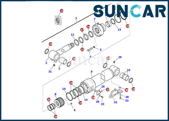 kaufen 707-99-41300 hydraulischer Blatt-Rollsiegel-Kit Gasket Kits For Komatsu-Bagger der Dichtungs-PC110R-1 online manufacture