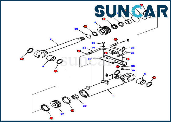 kaufen Trennmaschinen-Aufzug-Zylinder-Ausrüstungen der KOMATSU-Reparatur-Dichtungs-Ausrüstungs-707-99-43700 für Teile der Planierraupen-D85MS-15 online manufacture