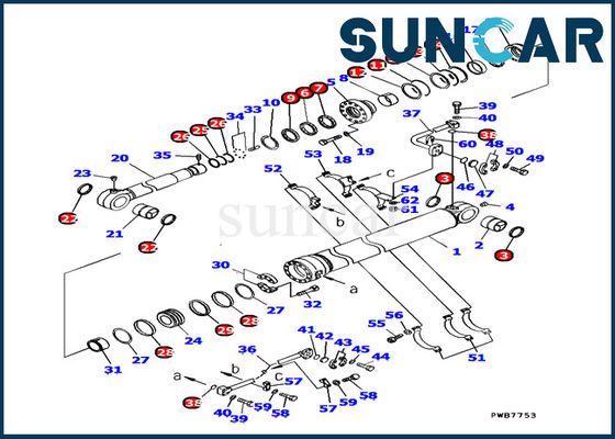 kaufen Eimer-Rollsiegel-Ausrüstungen der KOMATSU-Service-Ausrüstungs-707-99-67290 für PC1100-6 Bagger Inner Parts online manufacture