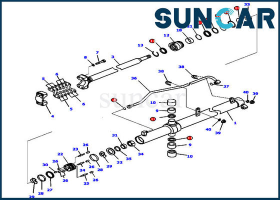 kaufen 707-99-27310 hydraulische Bohrung KOMATSU-Öldichtungs-Kit Crawler Dozers Seal Fits-Zylinder-60MM Rod 85MM online manufacture