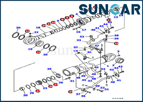kaufen 707-99-77120 hydraulische Dichtungs-Kit Komatsu Bucket Cylinder Service-Ausrüstung PC1100-6 FÜR 5.7M Cylinder Assy online manufacture