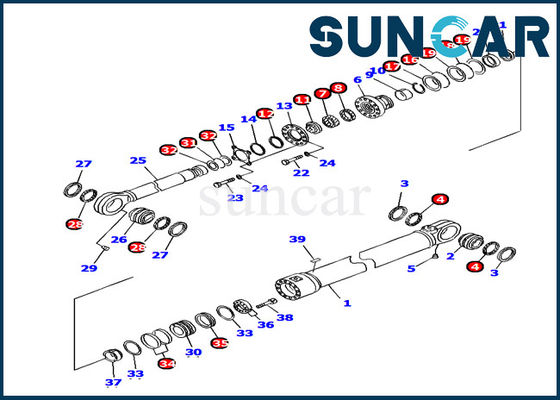 kaufen 707-99-78770 Hydrozylinder-Reparatur-Set-Öldichtung der KOMATSU-Dichtungs-Ausrüstungs-ISO9001 PC1250-7 online manufacture