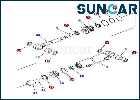 kaufen Des KOMATSU-Öl-Widerstand-707-98-11330 Bagger Repair Kit Boom-Schwingen-Rollsiegel-der Ausrüstungs-PC12R-8 online manufacture