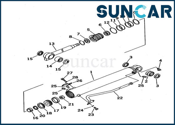 kaufen Hydraulisches KOMATSU versiegelt 707-98-13020 PC12UU-2 Bagger Bucket Cylinder Inner zerteilt Dichtungs-Ausrüstung online manufacture