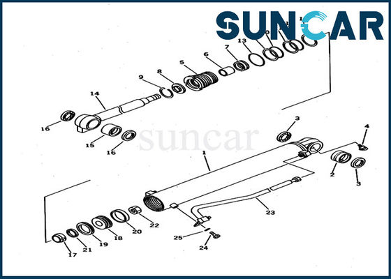 kaufen 707-98-22810 Reparatur-Service-Ausrüstung KOMATSU-Bagger-Boom Cylinder Seal-Ausrüstungs-PC12UU-2 innere online manufacture