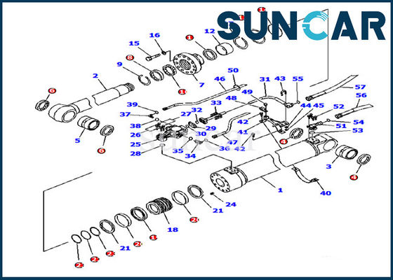 kaufen 707-99-56630 dröhnen KOMATSU justieren Bagger Inner Seal Kit der Zylinder-Service-Ausrüstungs-PC180LC-7-E0 online manufacture