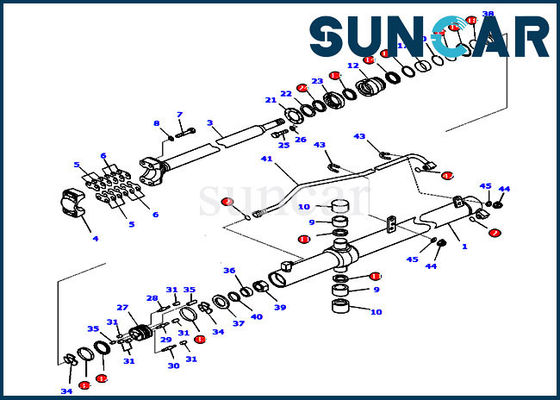 kaufen Planierraupe zerteilt 707-99-27330 hydraulische Ersatz-Ausrüstungen der Rollsiegel-Ausrüstungs-D65EX-16 KOMATSU online manufacture