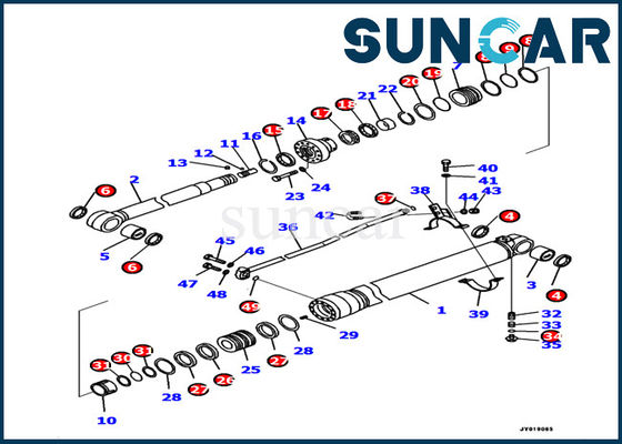 kaufen Hydraulisches Bagger-Seal Kits PC138US-10 der Arm-Zylinder-Reparatur-Set-707-99-39770 KOMATSU Modell online manufacture