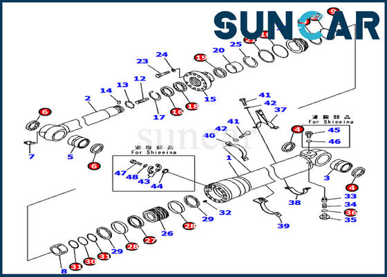 kaufen 707-99-46420 Arm-Rollsiegel-Kit Hydraulic Parts-Baggerservice-Ausrüstung KOMATSU PC160LC-7-E0 online manufacture