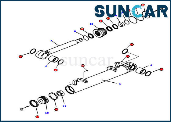 kaufen 707-99-34270 Reparatur-Service-Ausrüstung Zutat-Dichtungs-Ausrüstungs-R.H. Cylinders D65EX-16 KOMATSU online manufacture