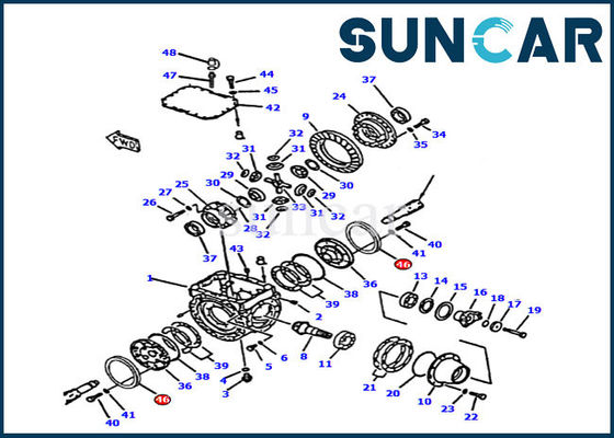 kaufen 419-33-21710 Lader-Dichtung Getriebe-Front Axle Seal Ring Fors WA300-3A WA320-3 KOMATSU online manufacture