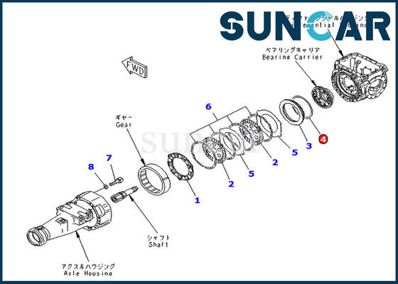 kaufen Des Getriebe-WA320-6 KOMATSU-Rad-Lader-Ersatz-Dichtungs-Teile des Dichtungsring-419-33-21420 online manufacture