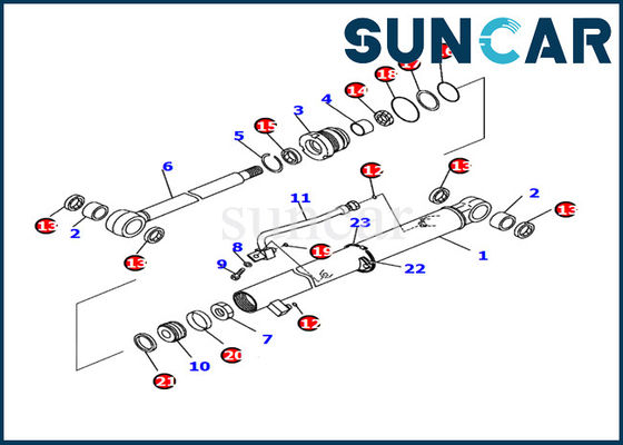 kaufen 707-98-04720 Bagger-Hydraulic Cylinder Inner-Teile KOMATSU-Arm-Rollsiegel-Kit Fitss PC14R-3 online manufacture