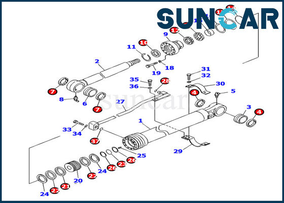 kaufen PC138US-8 KOMATSU 707-99-27780 Bagger Bucket Cylinder Seal Kit Machinery Sealing Repair Parts online manufacture