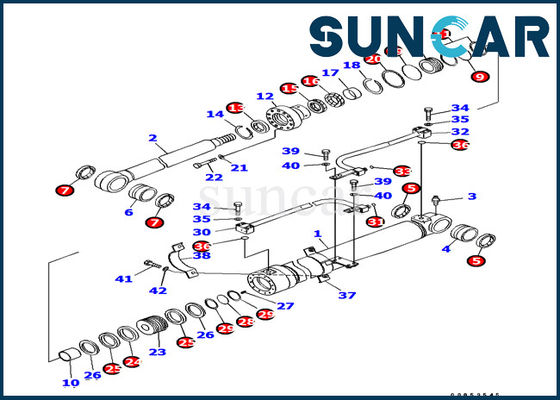 kaufen 707-99-37170 Modelle Boom-Rollsiegel-Reparatur-Kit For Komatsu Excavators PC138US-8 online manufacture