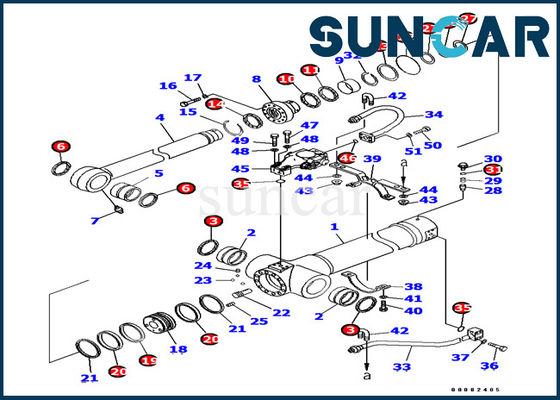 kaufen 707-99-38440 7079938440 Bagger CYL-Service-Ausrüstung der Arm-Rollsiegel-Ausrüstungs-PC138US-8 KOMATSU online manufacture