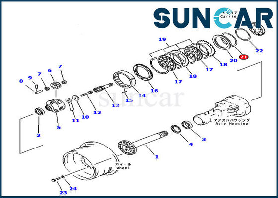 kaufen WA320-3 KOMATSU 419-33-21412 Axle Sealing Ring 4193324412 Rad-Lader-Dichtung online manufacture