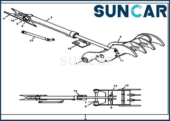 kaufen Hydraulische Daumen-Ausrüstung Kit Fors 120D 130G John Deere Excavator Direct Hydraulic des Rollsiegel-AT383237 online manufacture