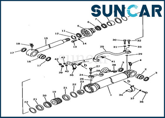 kaufen Robbe Kit Replacement For Excavator PC150-5 der KOMATSU-Boom-Zylinder-Service-Ausrüstungs-707-98-38520 online manufacture