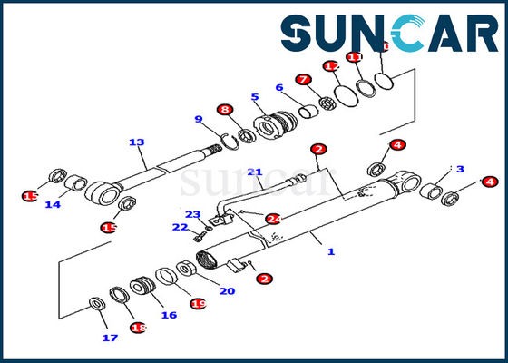 kaufen Arm-Rollsiegel-Ausrüstung Kit Parts Komatsu Excavators 707-98-05660 des Service-PC18MR-2 online manufacture