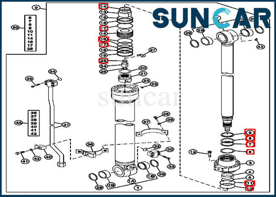 kaufen 4483194 Arm-Rollsiegel Kit Fits Excavator 180 John Deere Construction Machinery Models online manufacture