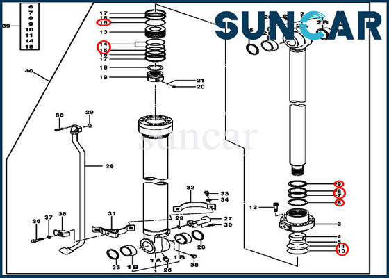 kaufen hydraulischer Zylinder-Service-Kit Fits John Deeres 70.00x100.00 des Eimer-4S00849 Zylinder online manufacture