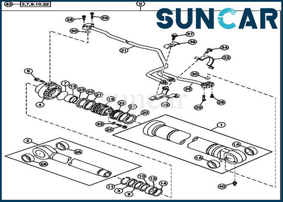 kaufen Boom-Rollsiegel-Reparatur Kit Fits 230CLC John Deere Parts Bagger-Oil Sealss 9257531 online manufacture