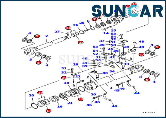 kaufen Arm-Zylinder-Reparatur Kit Sealing Kit For KOMATSU PC1800-6 Bagger-Parts 707-99-85310 online manufacture