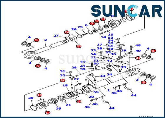 kaufen Zylinder-Reparatur-Dichtungs-Kit Fits For-Bagger PC1800-6 KOMATSU-Armrollsiegel Ausrüstungs-707-99-85330 online manufacture