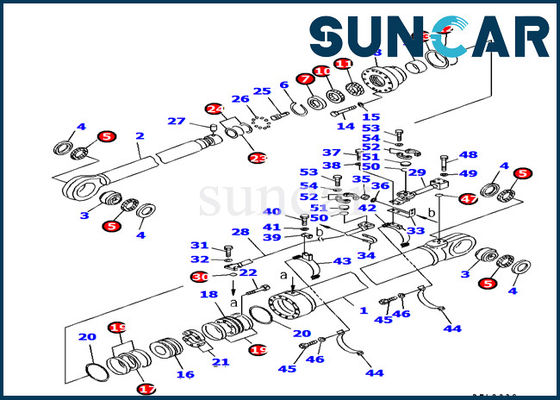 kaufen 707-99-85340 Arm-Zylinder, der Modell PC1800-6 Kit Excavator Service Kits Fors KOMATSU versiegelt online manufacture