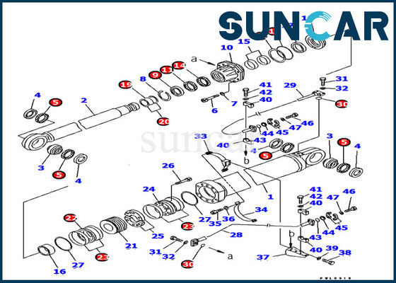 kaufen Boom-Hydrozylinder-Reparatur-Sets KOMATSU-Bagger-707-99-87710 Öldichtung, die Ausrüstungen PC1800-6 passt online manufacture