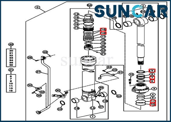 kaufen 4639939 Eimer-Ersatz-Robbe Kit Cylinder Service Kits Fits 270CLC 2554 John Deere online manufacture