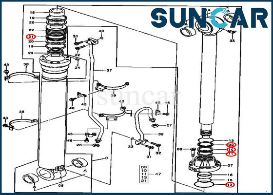 kaufen Hohe versiegelnde Arm-Zylinder-Reparatur-Dichtung Kit For 330LC 330LCR John Deere der Leistungs-9180582 online manufacture