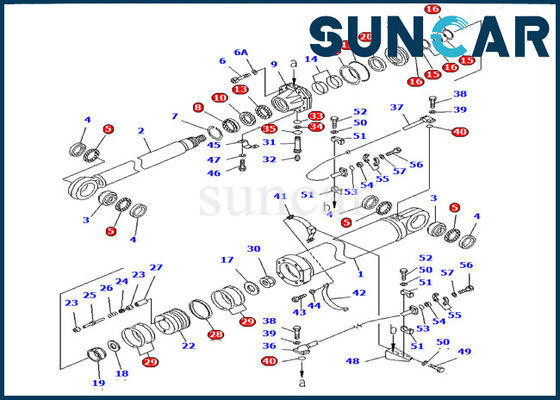 kaufen Boom-Zylinder-Reparatur-Robbe Kit For Model PC1600-1 KOMATSU-Bagger-Seal Kitss 707-99-87600 hydraulisch online manufacture