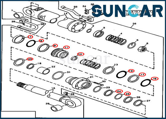 kaufen Des Arm-AT264444 Ausrüstung Dichtungs-der Ausrüstungs-ISO9001 490 John Deere Cylinder Repair Seal online manufacture