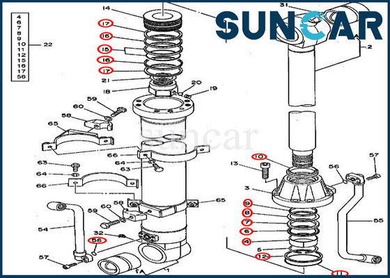 kaufen Hydraulisches Dichtungs-Reparatur-Set 495D 490 John Deere Mechanical Sealing Parts des Eimer-AT264445 online manufacture