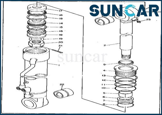 kaufen 0265107 Dichtungs-Reparatur Kit Excavator Hydraulic Seal Kit der Stabilisator-Zylinder-Ausrüstungs-495D 595 Deere online manufacture