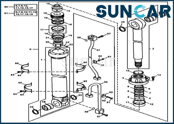 kaufen Schöpflöffel-Stock-Arm-Zylinder der JOHN- DEEREdichtungs-Ausrüstungs-AT302758 für Baumaschinen online manufacture