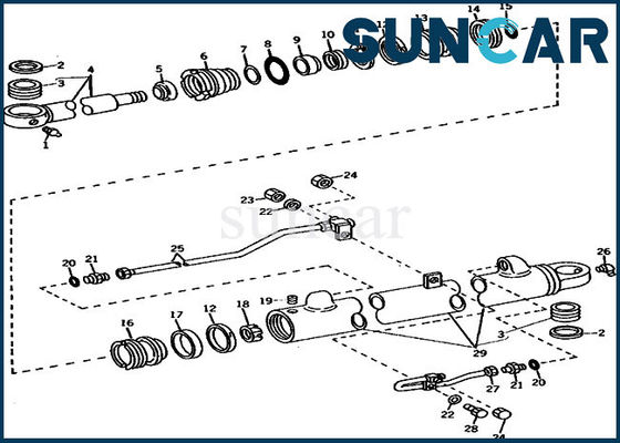 kaufen Boom-Reparatur-Robbe Kit Cylinder Service Kits des Bagger-690B JOHN DEERE AR105309 online manufacture